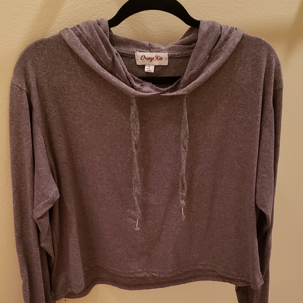 ORANGE KISS!! Long Sleeve Crop Top